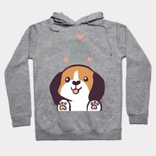 Cute beagle dog valentines day gifts love you Hoodie